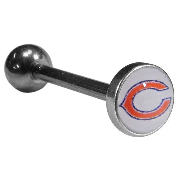 Sports Jewelry & Accessories NFL - Chicago Bears Inlaid Barbell Tongue Ring JM Sports-7