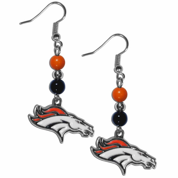 Sports Jewelry & Accessories NFL - Denver Broncos Fan Bead Dangle Earrings JM Sports-7