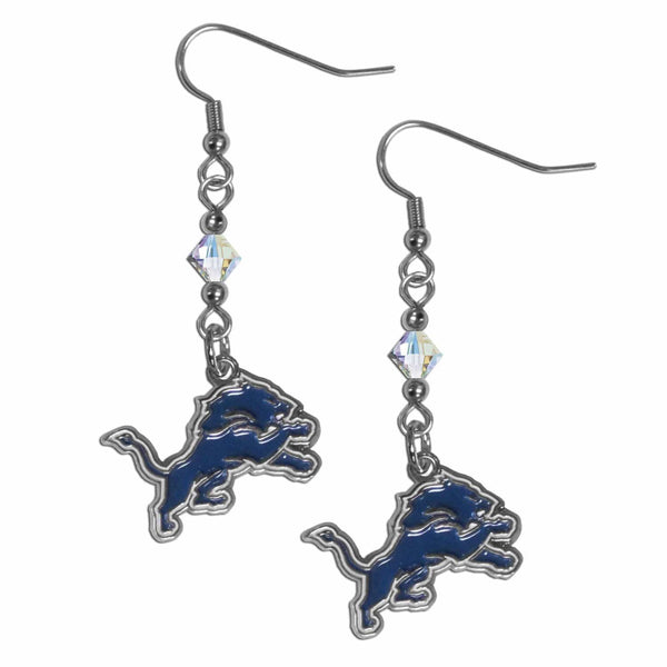 Sports Jewelry & Accessories NFL - Detroit Lions Crystal Dangle Earrings JM Sports-7