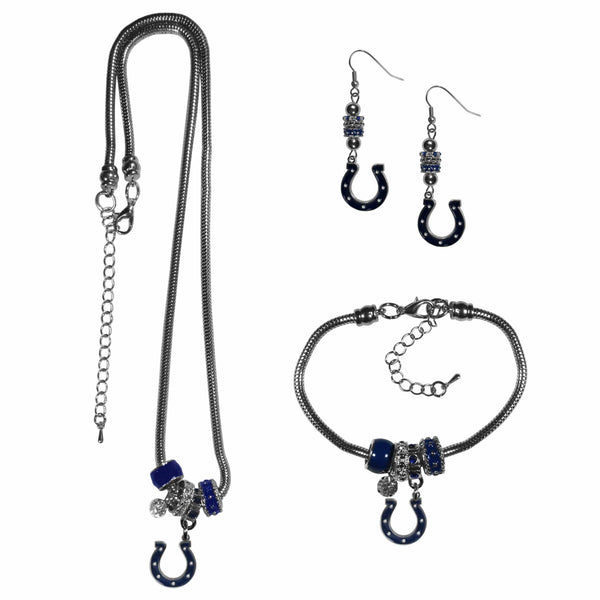 Sports Jewelry & Accessories NFL - Indianapolis Colts Euro Bead Jewelry 3 piece Set JM Sports-7