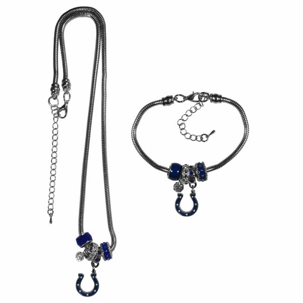 Sports Jewelry & Accessories NFL - Indianapolis Colts Euro Bead Necklace and Bracelet Set JM Sports-7