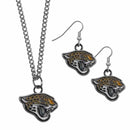 Sports Jewelry & Accessories NFL - Jacksonville Jaguars Dangle Earrings and Chain Necklace Set JM Sports-7