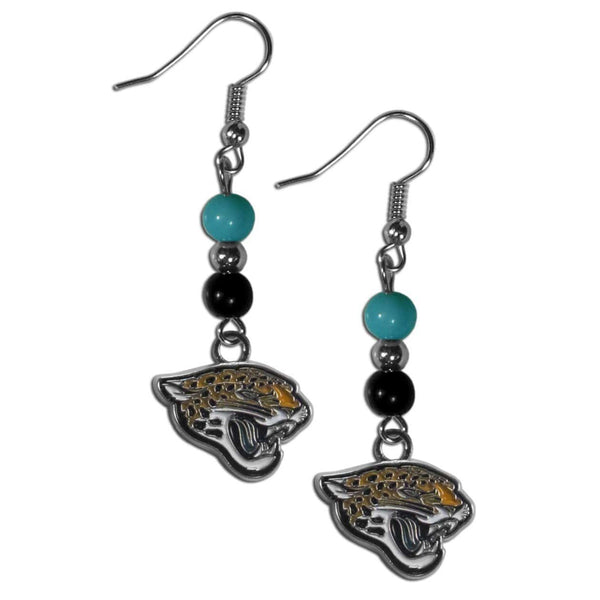 Sports Jewelry & Accessories NFL - Jacksonville Jaguars Fan Bead Dangle Earrings JM Sports-7
