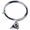 Sports Jewelry & Accessories NFL - Los Angeles Rams Crystal Memory Wire Bracelet JM Sports-7