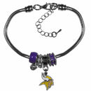 Sports Jewelry & Accessories NFL - Minnesota Vikings Euro Bead Bracelet JM Sports-7