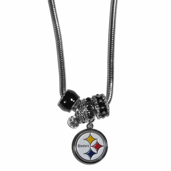 Sports Jewelry & Accessories NFL - Pittsburgh Steelers Euro Bead Necklace JM Sports-7