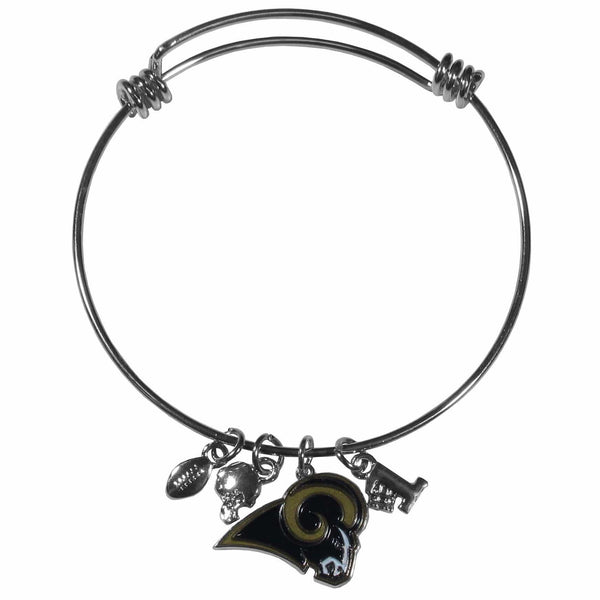 Sports Jewelry & Accessories NFL - St. Louis Rams Charm Bangle Bracelet JM Sports-7