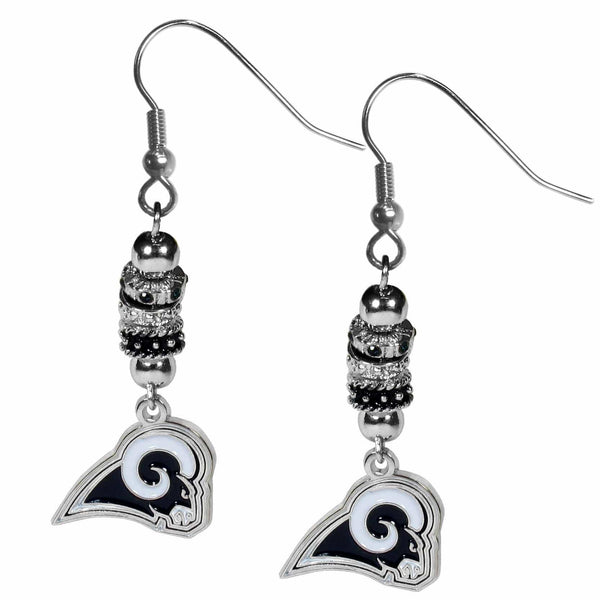 Sports Jewelry & Accessories NFL - St. Louis Rams Fan Bead Dangle Earrings JM Sports-7