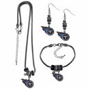 Sports Jewelry & Accessories NFL - Tennessee Titans Euro Bead Jewelry 3 piece Set JM Sports-7