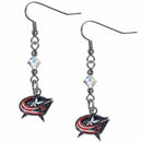 Sports Jewelry & Accessories NHL - Columbus Blue Jackets Crystal Dangle Earrings JM Sports-7