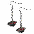 Sports Jewelry & Accessories NHL - Minnesota Wild Crystal Dangle Earrings JM Sports-7