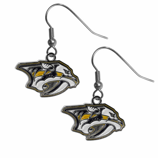 Sports Jewelry & Accessories NHL - Nashville Predators Chrome Dangle Earrings JM Sports-7