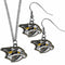 Sports Jewelry & Accessories NHL - Nashville Predators Dangle Earrings and Chain Necklace Set JM Sports-7