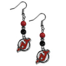 Sports Jewelry & Accessories NHL - New Jersey Devils Fan Bead Dangle Earrings JM Sports-7