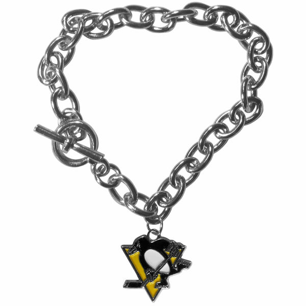 Sports Jewelry & Accessories NHL - Pittsburgh Penguins Charm Chain Bracelet JM Sports-7