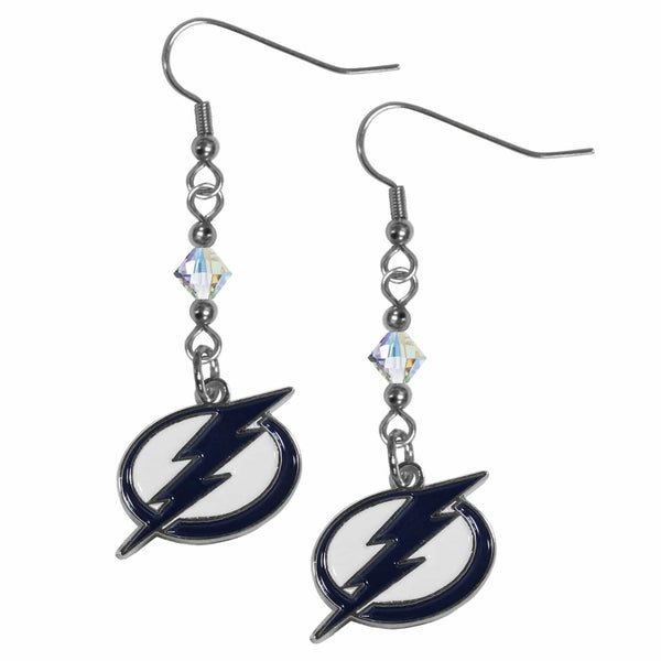 Sports Jewelry & Accessories NHL - Tampa Bay Lightning Crystal Dangle Earrings JM Sports-7