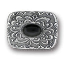 Sports Jewelry & Accessories Sports Accessories - Black Stone with Western Scroll Rhinestone Belt Buckle JM Sports-7