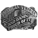 Sports Jewelry & Accessories Sports Jewelry & AccessoriesSports Accessories - American Veteran and Damn Proud of it Antiqued Belt Buckle JM Sports-7