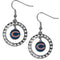 Sports Jewelry NFL - Chicago Bears Rhinestone Hoop Earrings JM Sports-7