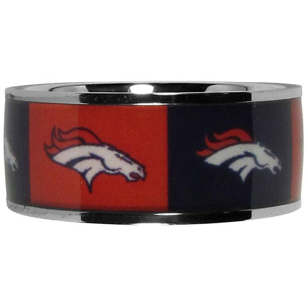 Sports Jewelry NFL - Denver Broncos Steel Inlaid Ring Size 10 JM Sports-7