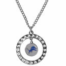 Sports Jewelry NFL - Detroit Lions Rhinestone Hoop Necklace JM Sports-7