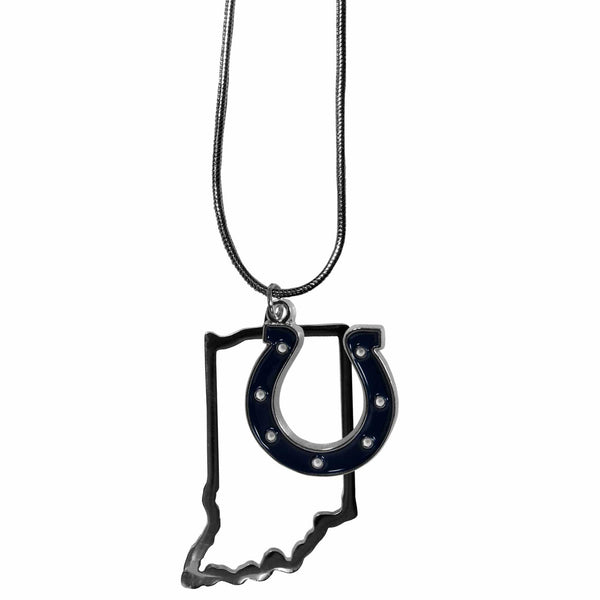 Sports Jewelry NFL - Indianapolis Colts State Charm Necklace JM Sports-7