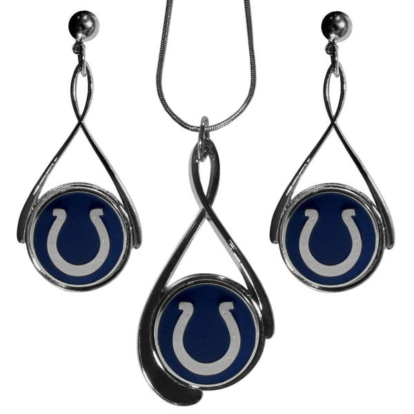 Sports Jewelry NFL - Indianapolis Colts Tear Drop Jewelry Set JM Sports-7