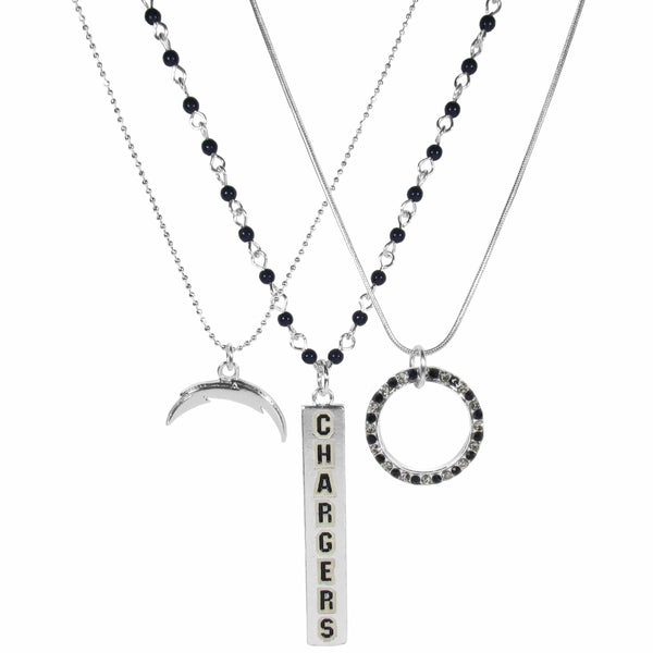 Sports Jewelry NFL - Los Angeles Chargers Trio Necklace Set JM Sports-7