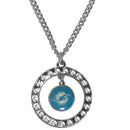 Sports Jewelry NFL - Miami Dolphins Rhinestone Hoop Necklace JM Sports-7