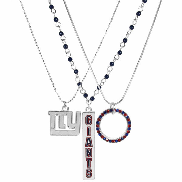 Sports Jewelry NFL - New York Giants Trio Necklace Set JM Sports-7
