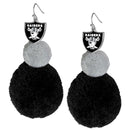 Sports Jewelry NFL - Oakland Raiders Pom Pom Earrings JM Sports-7