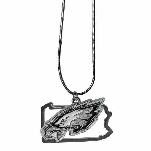 Sports Jewelry NFL - Philadelphia Eagles State Charm Necklace JM Sports-7