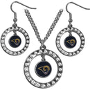 Sports Jewelry NFL - St. Louis Rams Rhinestone Hoop Jewelry Set JM Sports-7