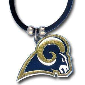 Sports Jewelry NFL - St. Louis Rams Rubber Cord Necklace JM Sports-7