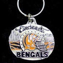 Sports Key Chain NFL - Cincinnati Bengals Oval Carved Metal Key Chain JM Sports-7