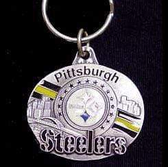 Sports Key Chain NFL - Pittsburgh Steelers Oval Carved Metal Key Chain JM Sports-7