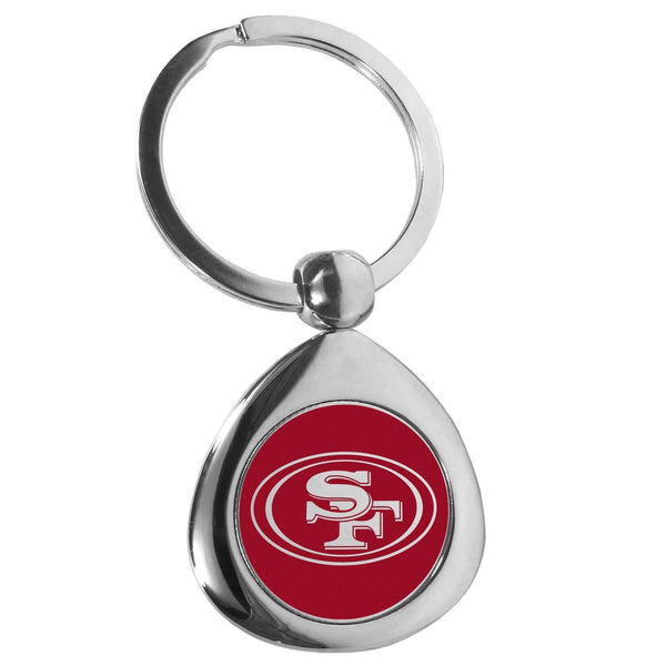 Sports Key Chain NFL - San Francisco 49ers Round Teardrop Key Chain JM Sports-7