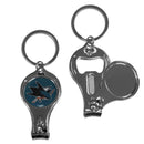 Sports Key Chain NHL - San Jose Sharks Nail Care/Bottle Opener Key Chain JM Sports-7