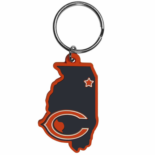 Sports Key Chains NFL - Chicago Bears Home State Flexi Key Chain JM Sports-7