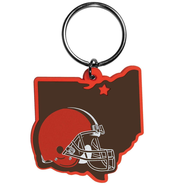 Sports Key Chains NFL - Cleveland Browns Home State Flexi Key Chain JM Sports-7
