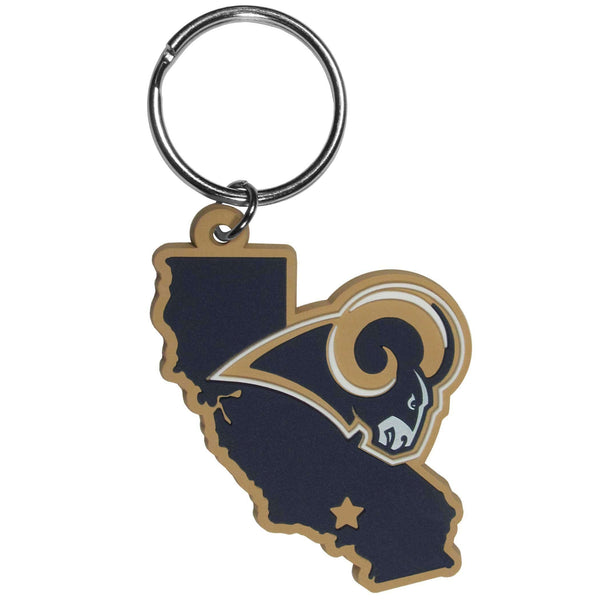 Sports Key Chains NFL - Los Angeles Rams Home State Flexi Key Chain JM Sports-7