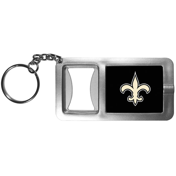Sports Key Chains NFL - New Orleans Saints Flashlight Key Chain with Bottle Opener JM Sports-7