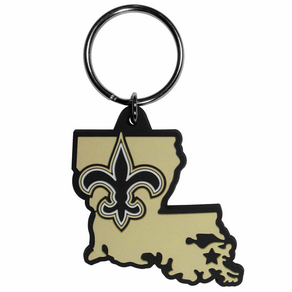 Sports Key Chains NFL - New Orleans Saints Home State Flexi Key Chain JM Sports-7