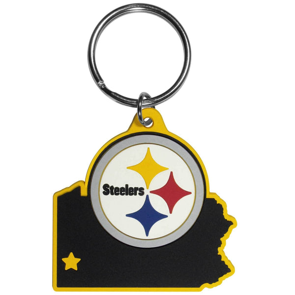 Sports Key Chains NFL - Pittsburgh Steelers Home State Flexi Key Chain JM Sports-7