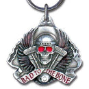 Sports Key Chains Sports Enameled Key Chains - Bad To The Bone Motorcyle Metal Key Chain with Enameled Details JM Sports-7