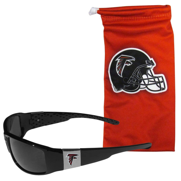 Sports Sunglasses NFL - Atlanta Falcons Chrome Wrap Sunglasses and Bag JM Sports-7
