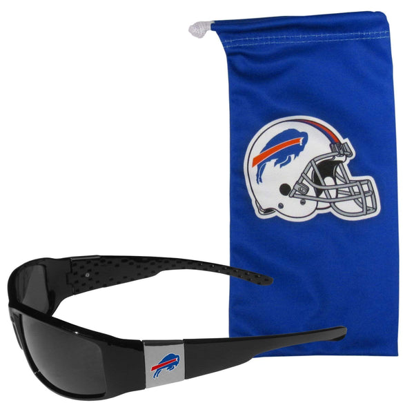 Sports Sunglasses NFL - Buffalo Bills Chrome Wrap Sunglasses and Bag JM Sports-7