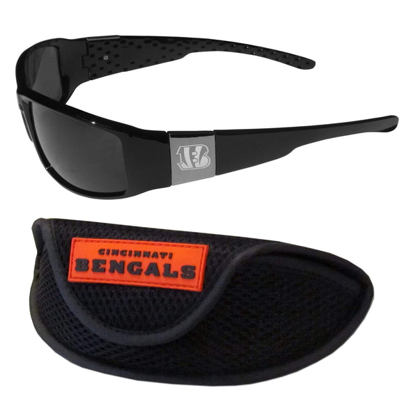 Sports Sunglasses NFL - Cincinnati Bengals Chrome Wrap Sunglasses and Sports Case JM Sports-7
