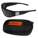 Sports Sunglasses NFL - Cincinnati Bengals Chrome Wrap Sunglasses and Zippered Carrying Case JM Sports-7