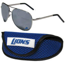 Sports Sunglasses NFL - Detroit Lions Aviator Sunglasses and Sports Case JM Sports-7